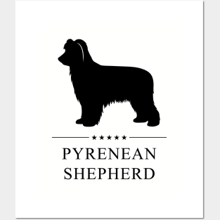 Pyrenean Shepherd Black Silhouette Posters and Art